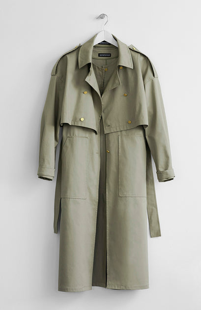 TWO-PIECE KHAKI TRENCH COAT