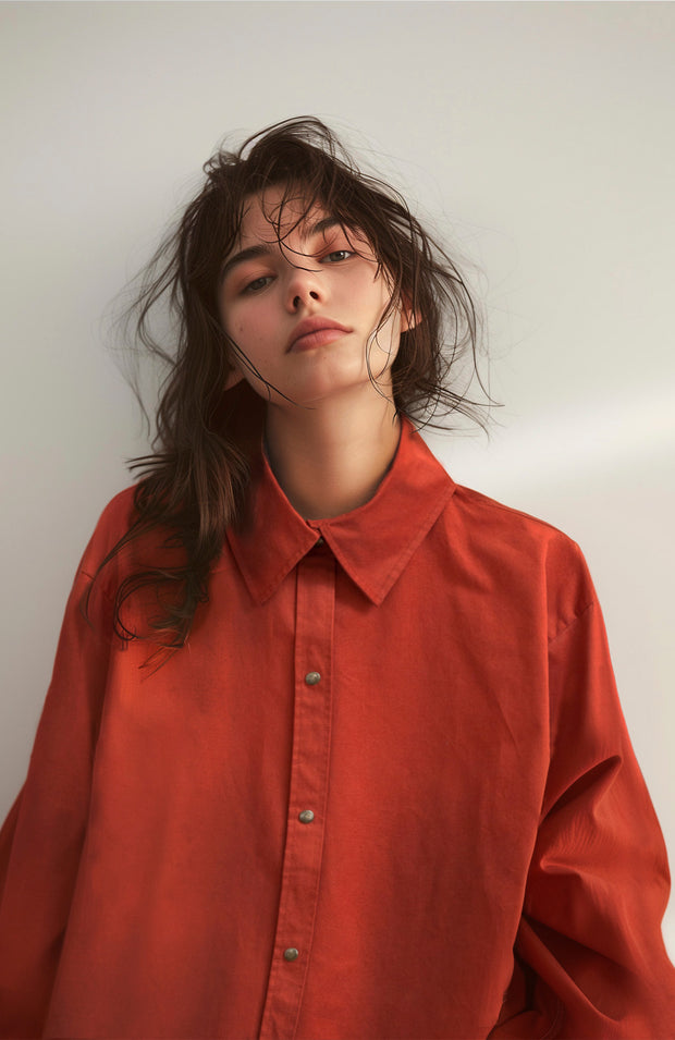 LONG CORAL SHIRT