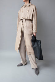 TWO-PIECE NUDE TRENCH COAT