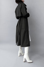 TWO-PIECE BLACK TRENCH COAT