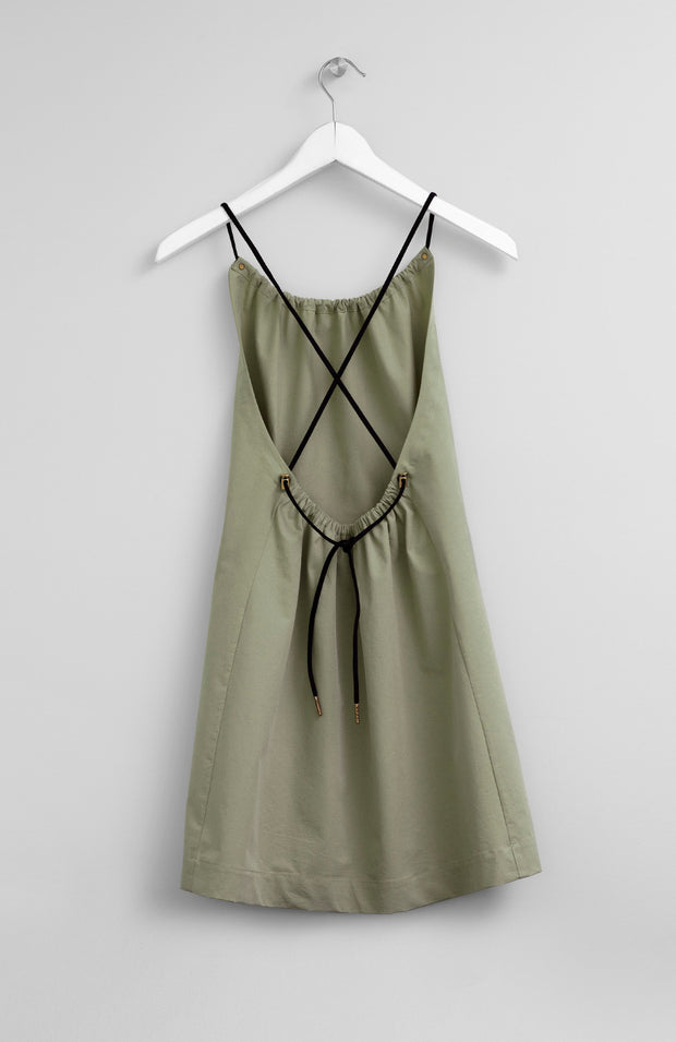 BACKLESS KHAKI MINI DRESS SomeMoment BACKLESS KHAKI MINI DRESS SomeMoment